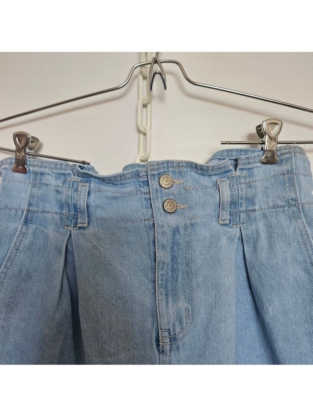 Mele & Pere 80's 90's Inspired High Rise Denim Shorts (L) - Picture 3 of 11